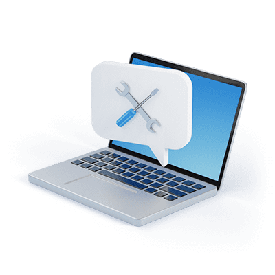 Laptop with chat
